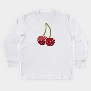 Cherries - Stylized Food Kids Long Sleeve T-Shirt